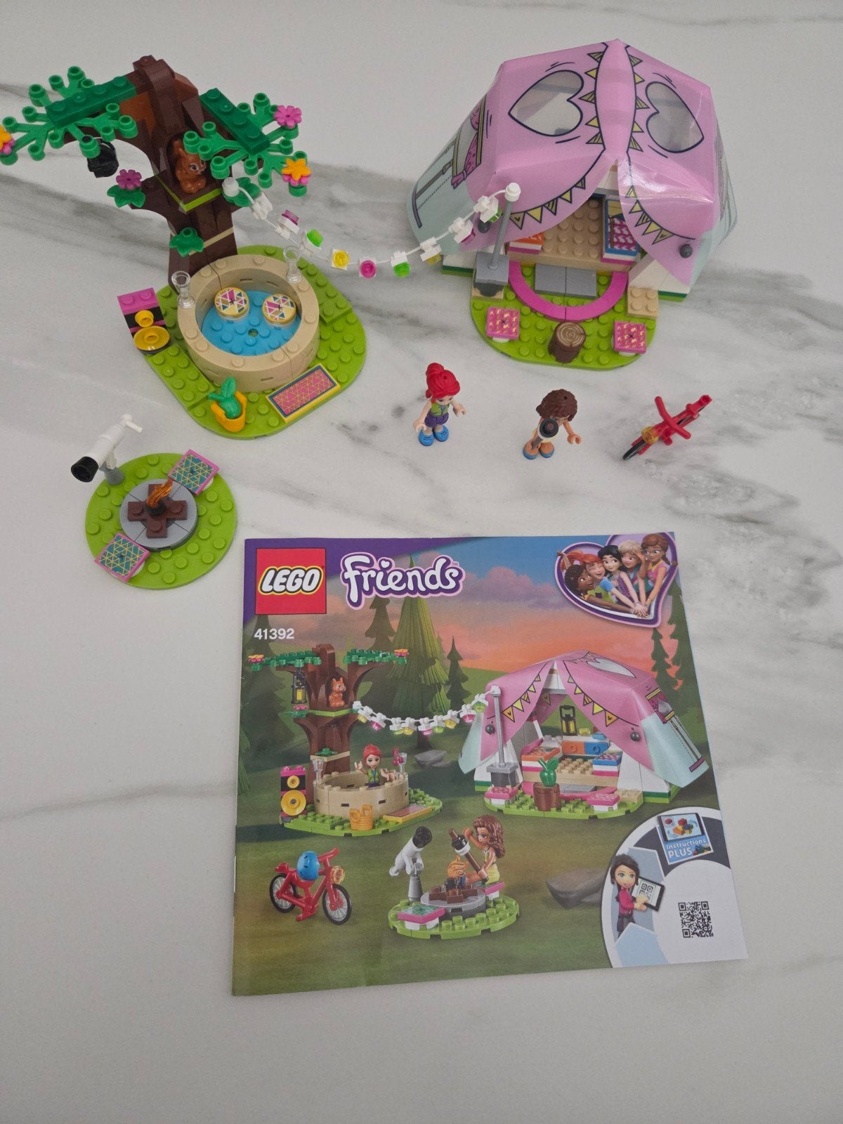 lego friends glamping in de natuur 41392, Enlèvement, Complet, Lego, Friends