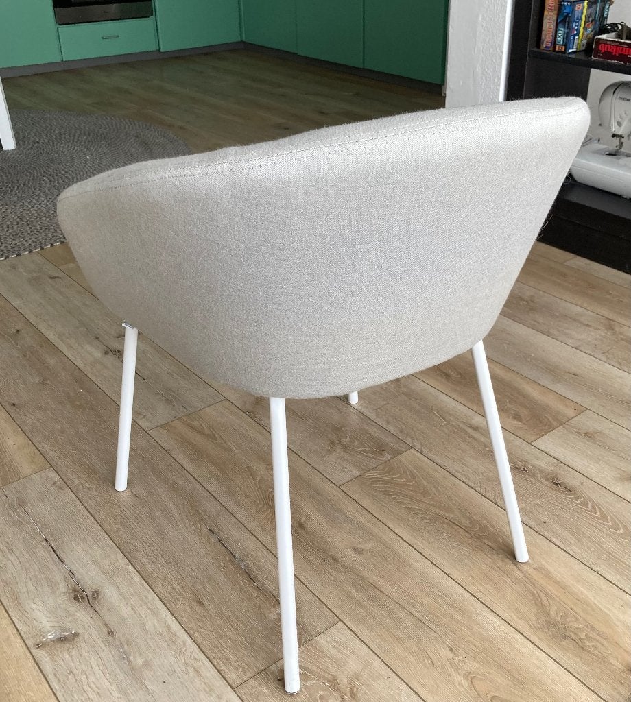 Stoel, Maison & Meubles, Chaises, Tissus, Gris, Comme neuf, Enlèvement