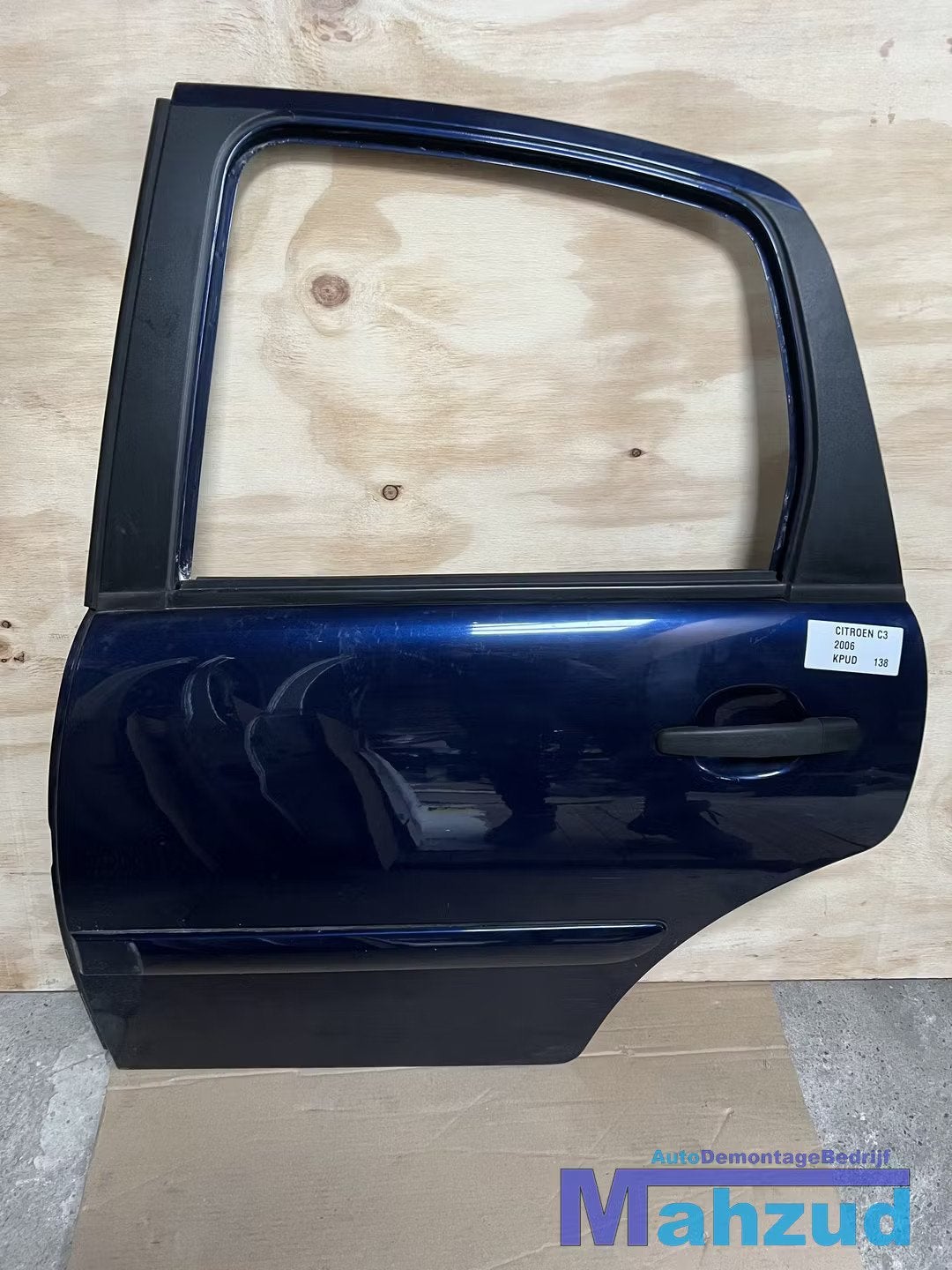 CITROEN C3 1 Blauw KPUD links achter deur 2002-2009, Arrière, Citroën, Stellantis N.V., Utilisé