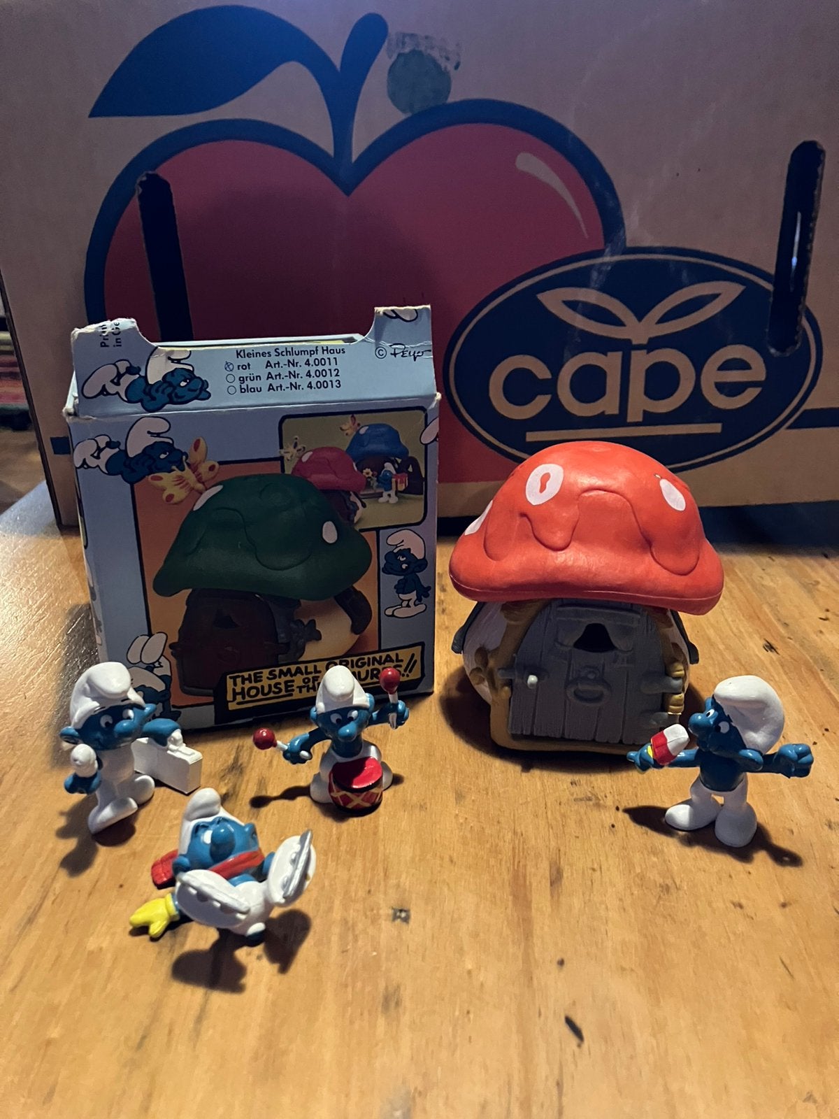 Vintage Schleich Peyo Smurfen Speelset 1978 Schtroumpfs, Verzamelen, Ophalen of Verzenden, Zo goed als nieuw