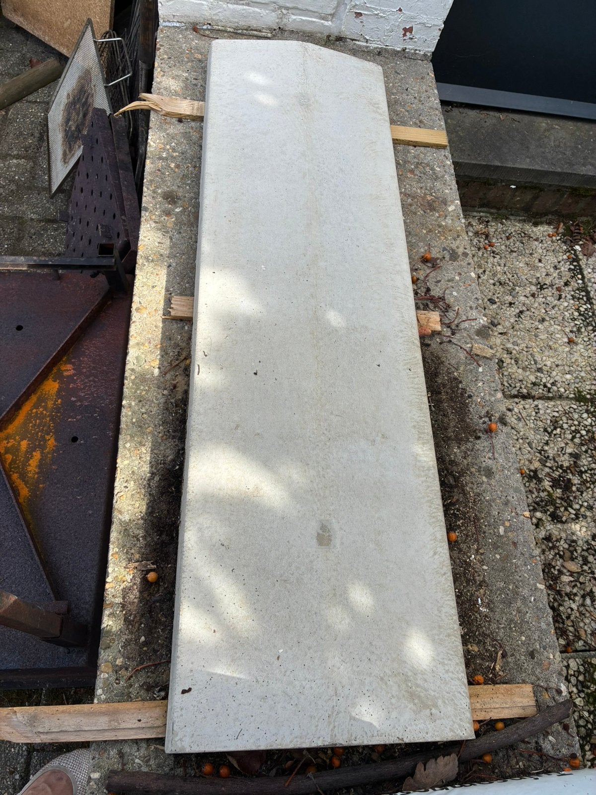 Betonnen Deksteen voor muur + metselspecie 25 kg, Ophalen, Nieuw