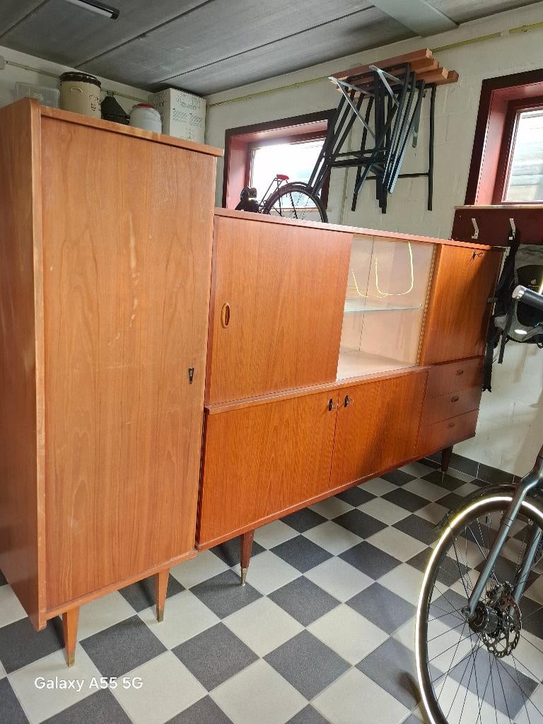 armoire vintage, Maison & Meubles, Avec tablette(s), 25 à 50 cm, Cerisier, 150 à 200 cm