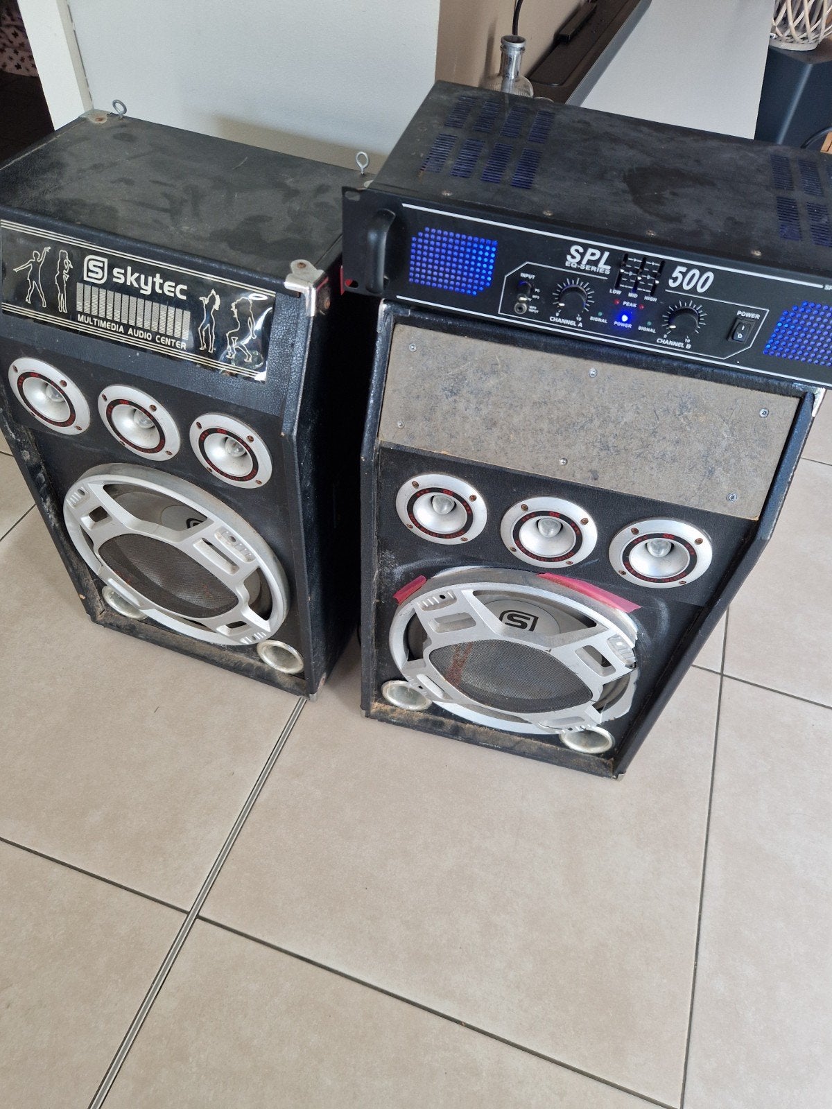 boxen met versterker, Audio, Tv en Foto, Karaoke-apparatuur, Ophalen, Gebruikt