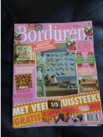 Tijdschrift " Margriet - Borduren " Oktober 1994, Hobby en Vrije tijd, Borduren en Borduurmachines, Ophalen of Verzenden, Gebruikt