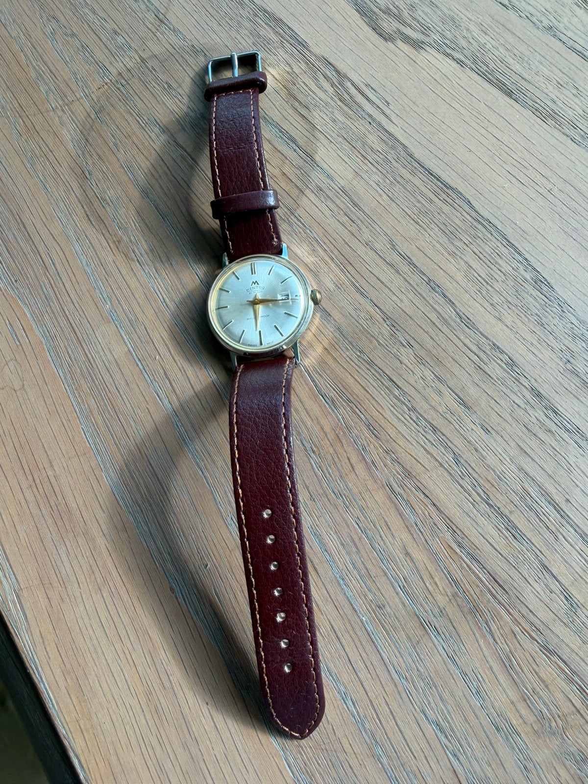 Montre-bracelet mécanique Mentor 21 rubis, Montre-bracelet, Autres marques, Enlèvement ou Envoi, Cuir