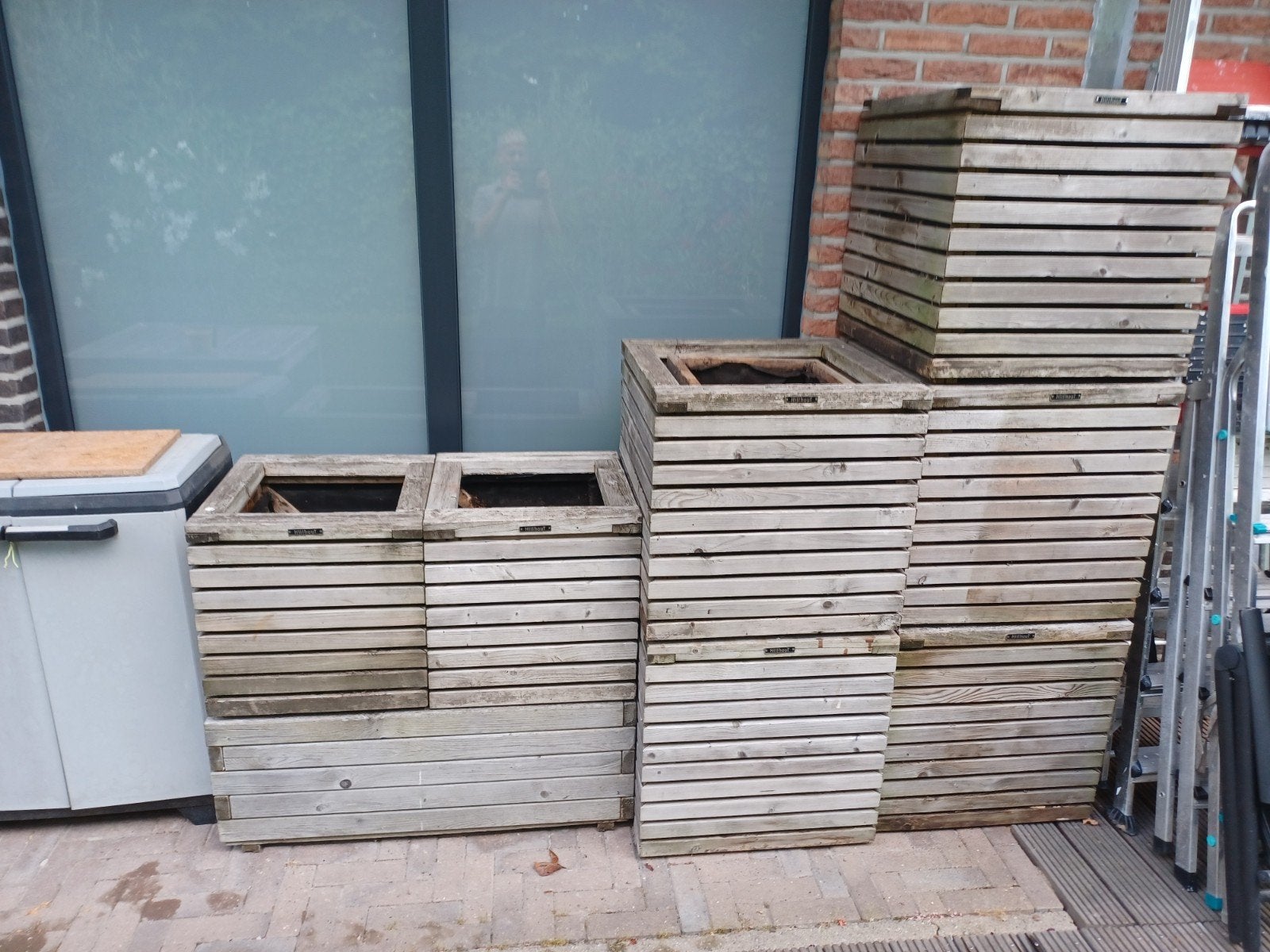 hillhout bloembakken, Tuin en Terras, Ophalen