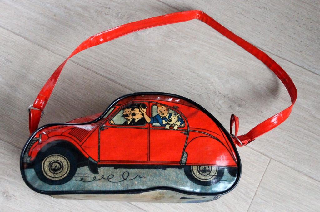 Hergé Tintin Sac à bandoulière Sari 2CV 1981 Kuifje 2PK zak, Envoi, Tintin, Utilisé, Ustensile