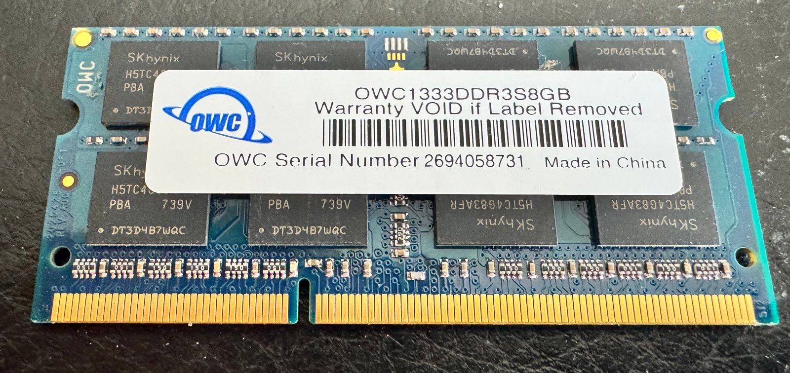 OWC 8GB SO-DIMM Mac geheugen OWC1333DDR3S8GB, Computers en Software, Ophalen of Verzenden, Zo goed als nieuw