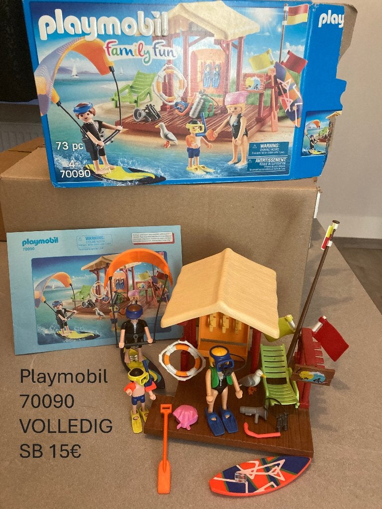 Playmobil Family Fun - watersportschool 70090, Enfants & Bébés, Autres types, Family fun, Comme neuf, Kit complet