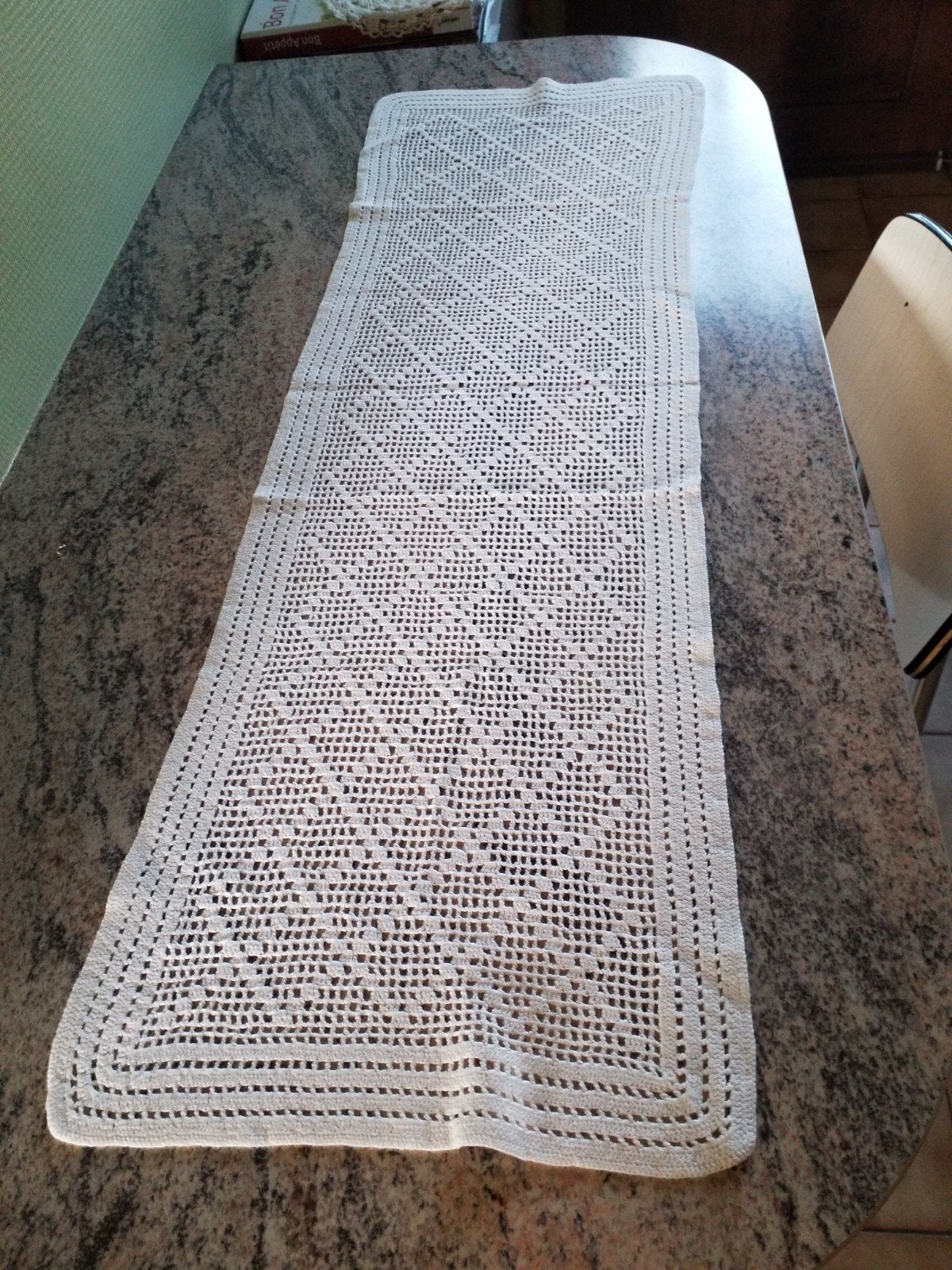 Chemin de table, Enlèvement ou Envoi, Comme neuf, Blanc