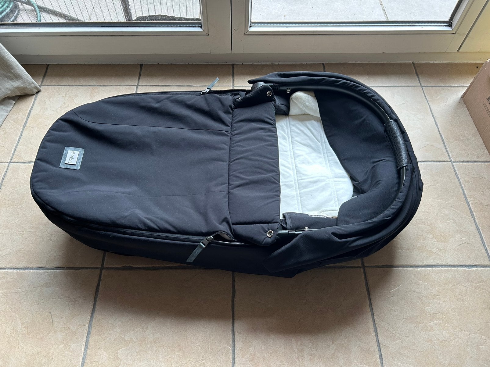 Kinderwagen bedje Cybex + regen- en wind bescherming, Enlèvement, Comme neuf, Poussette