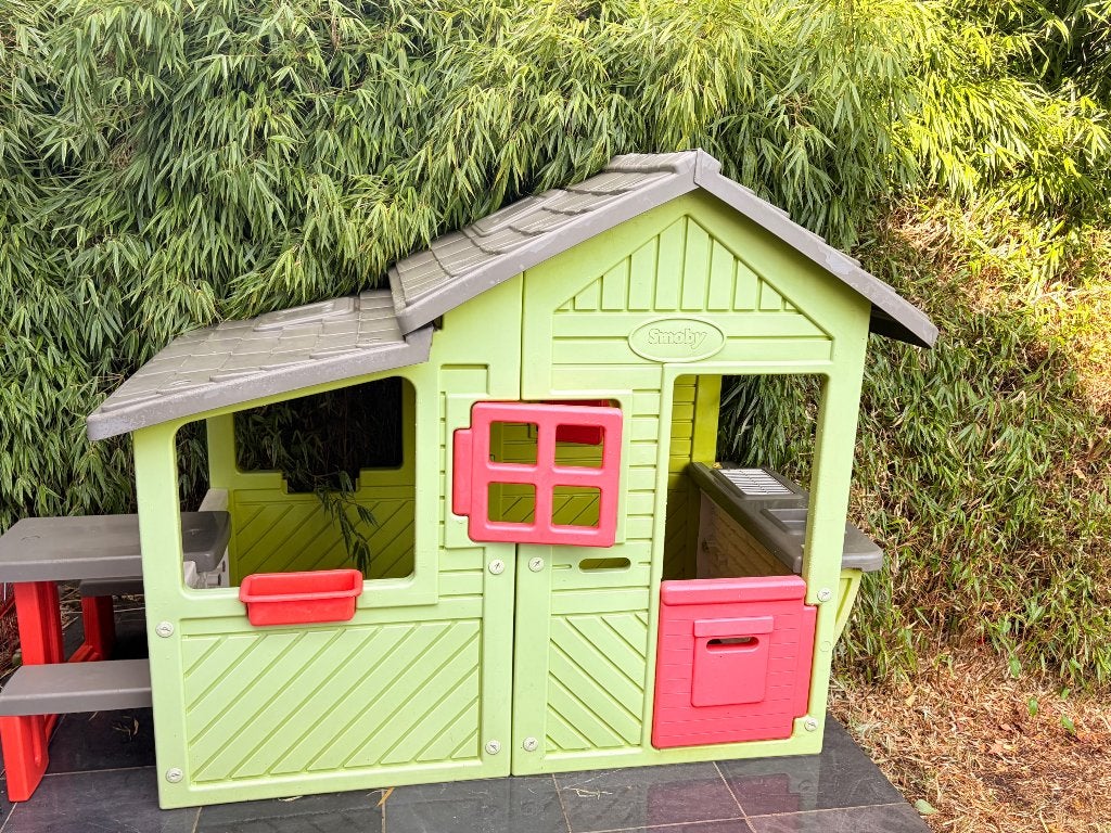 Cabane de jardin enfant Smoby Neo Floralie + table pique, Enlèvement, Utilisé, Plastique
