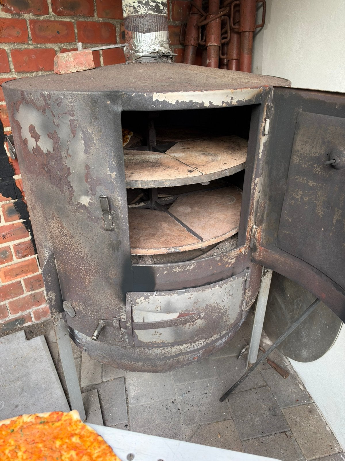 Pizza oven, Ophalen, Gebruikt