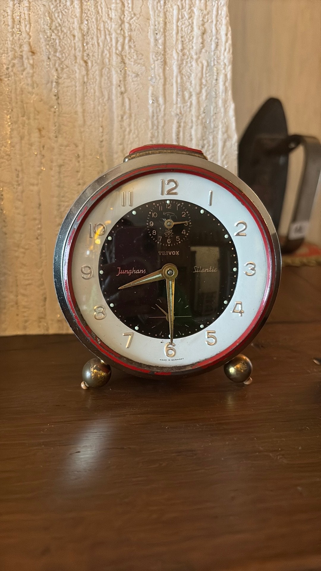 Junghans mechanische wekker, mooie staat, Antiek en Kunst, Ophalen of Verzenden