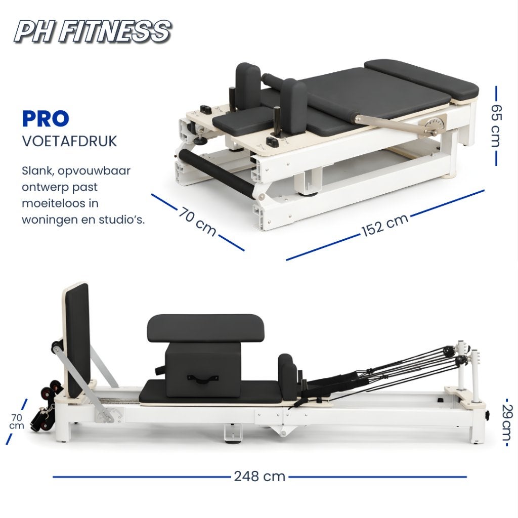 PH Fitness PRO Aluminium Reformer - Pilates Studio, Enlèvement, Neuf, Dos, Autres types