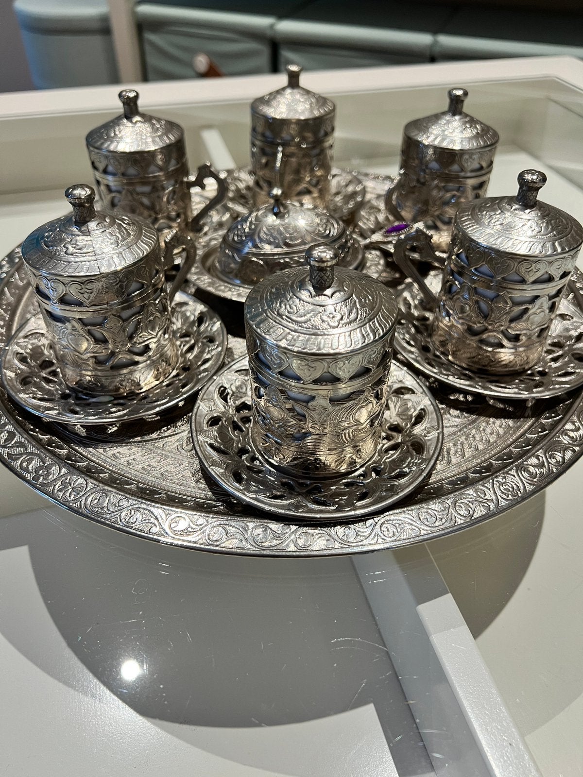 Ottomaans koffieset, Ophalen of Verzenden, Zo goed als nieuw, Metaal