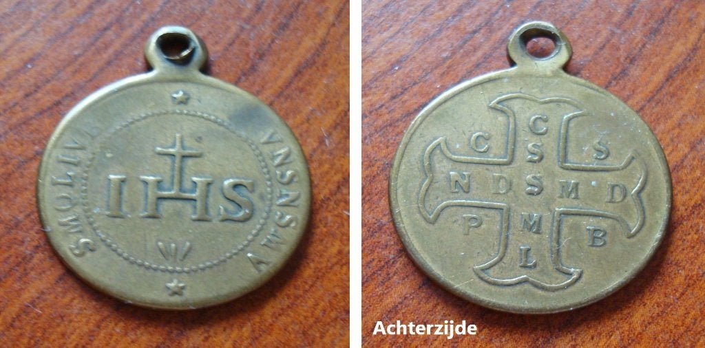 Christelijke koperen medaille I.H.S., Collections, Envoi, Utilisé, Autres types, Christianisme | Catholique