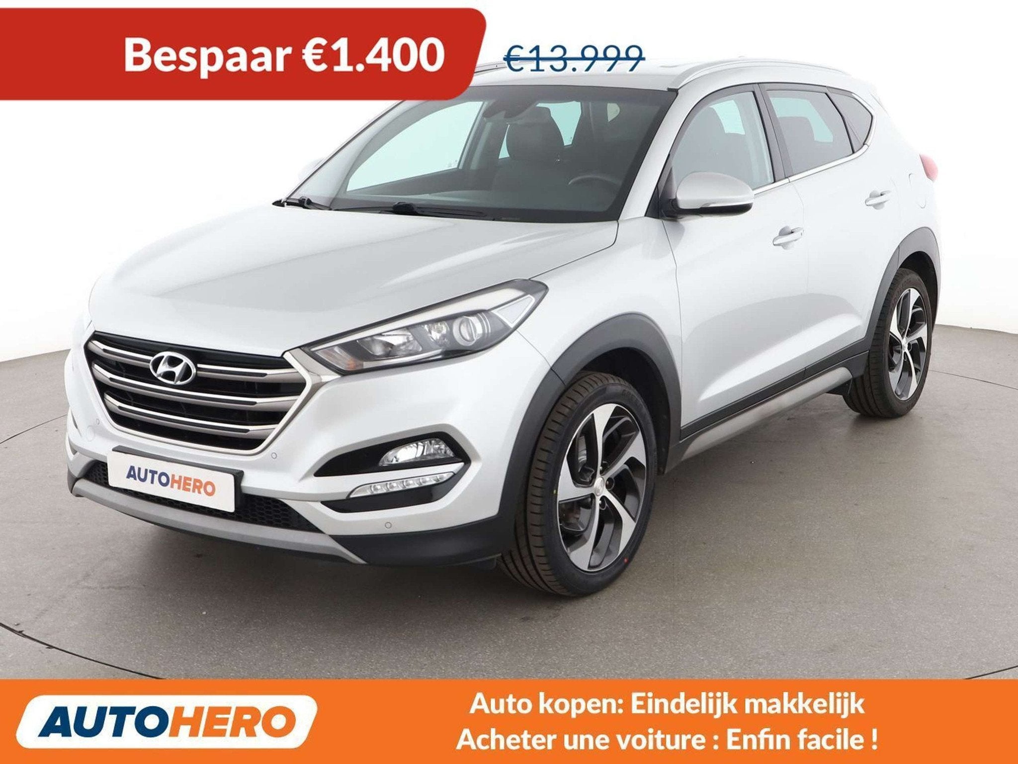 Hyundai Tucson 1.6 TGDI Go 2WD (bj 2017), Voorwielaandrijving, 1688 kg, Leder, 5 deurs