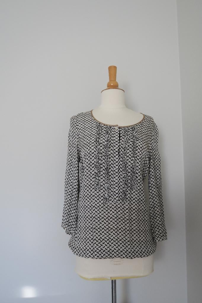 Blousje met print - Xandres- M 34, Zwart, Ophalen of Verzenden, Zo goed als nieuw, Maat 34 (XS) of kleiner