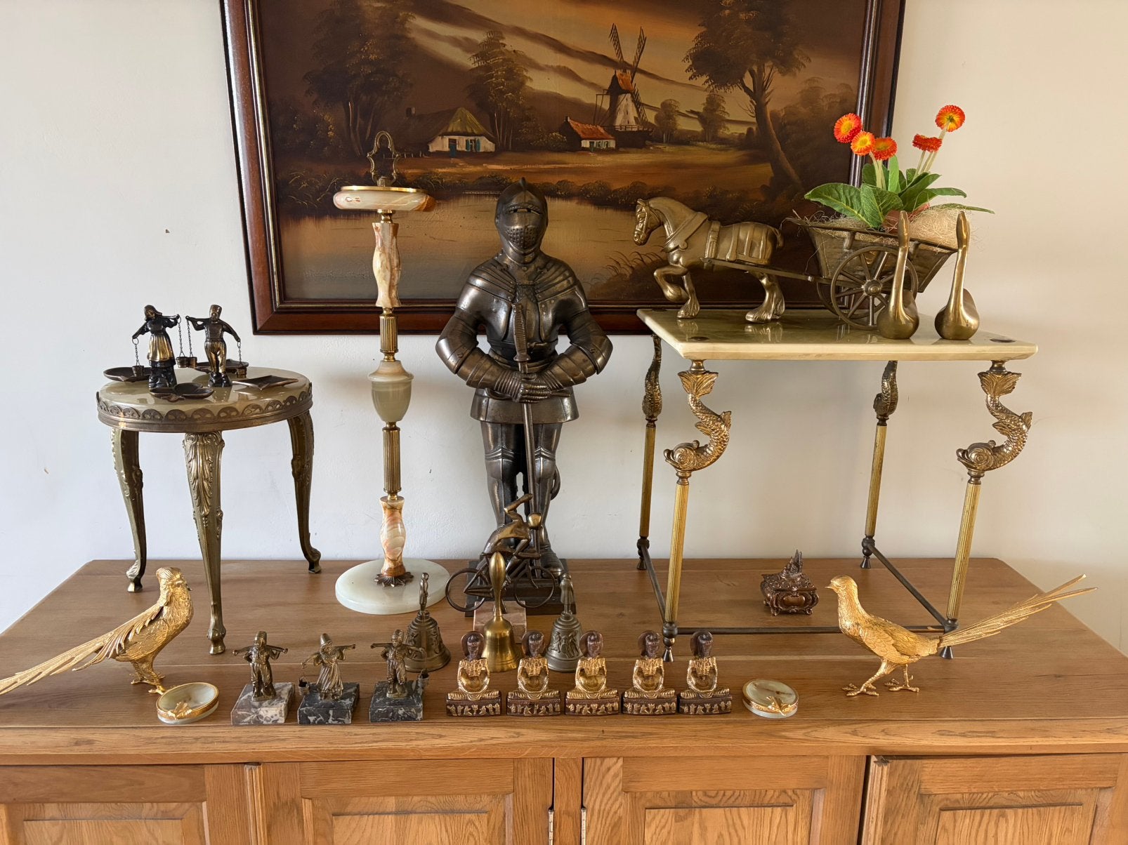 Grote collectie vintage messing en decoratie.  i: €650, Hobby en Vrije tijd, Ophalen, Zo goed als nieuw