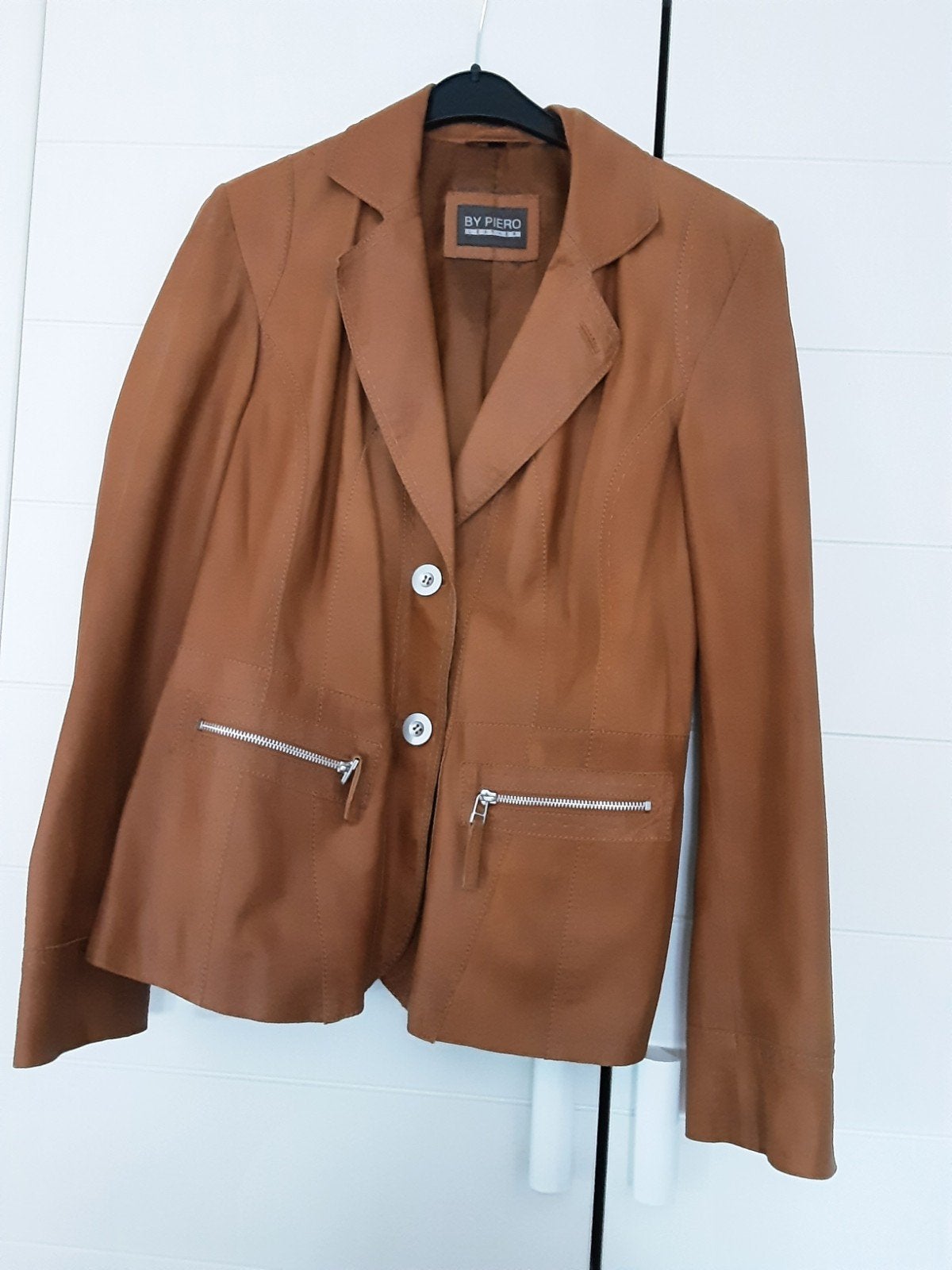 lederen jasje, Vêtements | Femmes, Enlèvement ou Envoi, Taille 38/40 (M), Brun