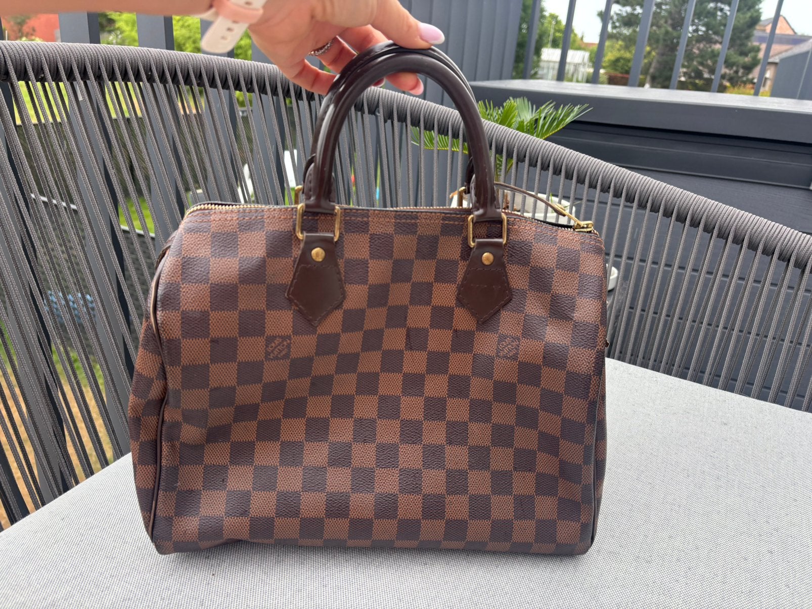 Louis Vuitton Speedy 30 damier, Ophalen, Gebruikt, Bruin, Handtas