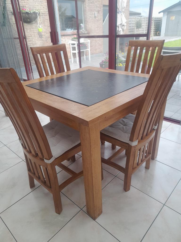 Tafel, Huis en Inrichting, Tafels | Eettafels, Ophalen, 50 tot 100 cm, 50 tot 100 cm, Zo goed als nieuw