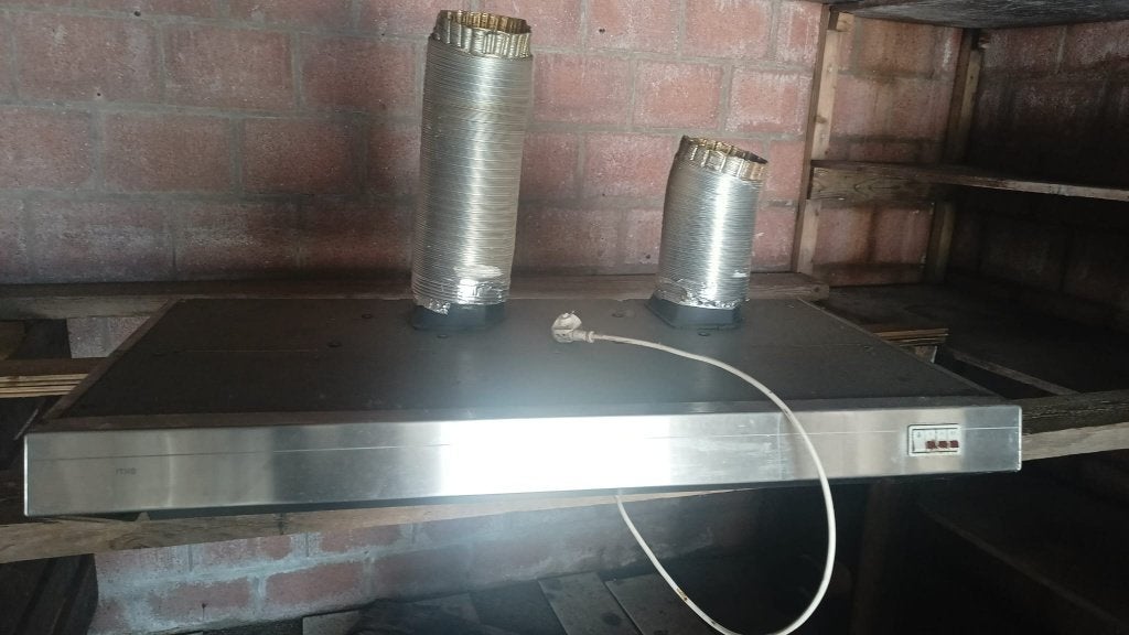 gebruikt afzuigkap van koffie huis Merk Itho 75 euro, Elektronische apparatuur, Ophalen, Gebruikt, Wandschouwkap, Vrijstaand