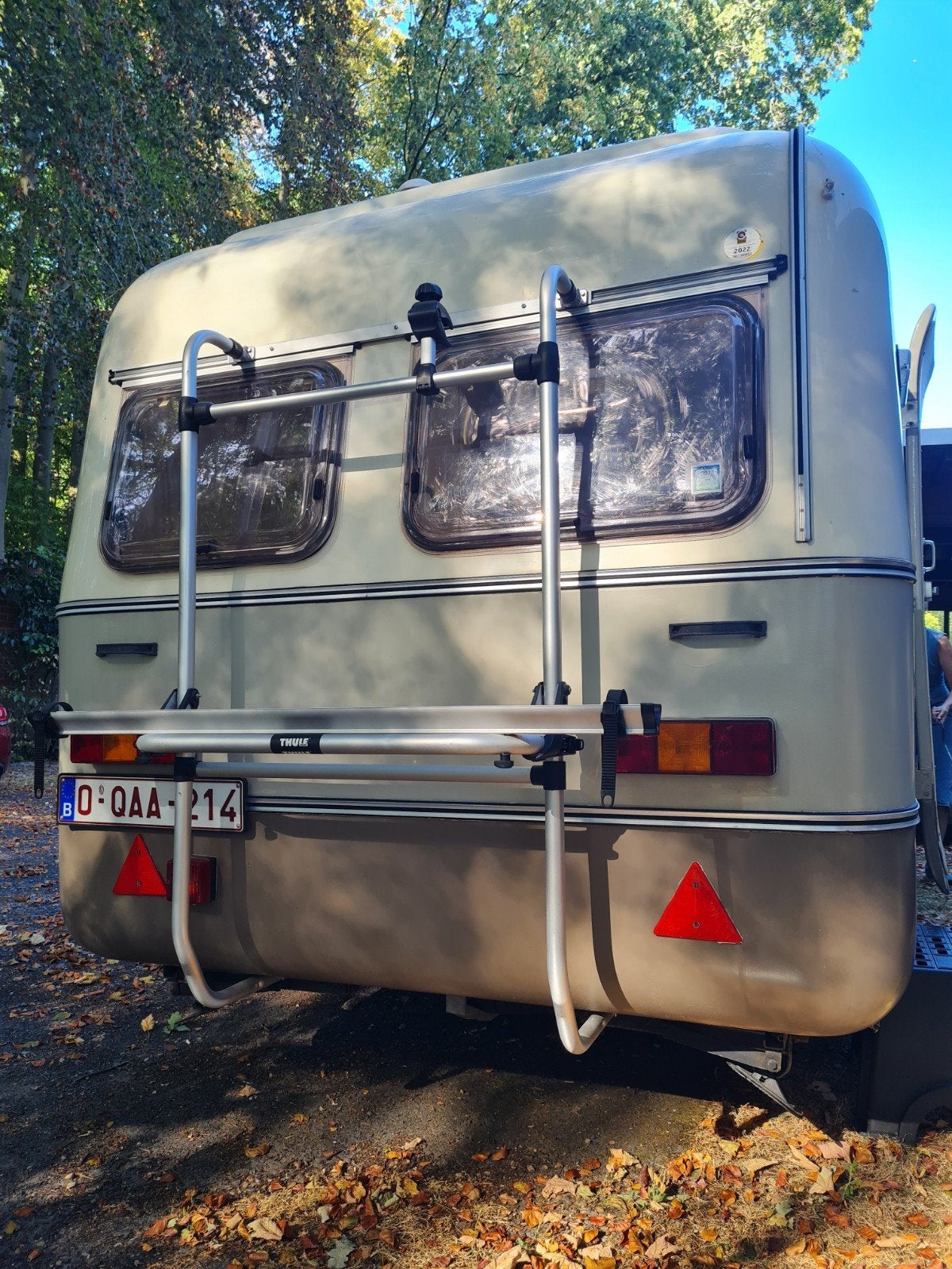 Thule fietsrek (caravan) voor één fiets. Zo goed als nieuw., Caravans en Kamperen, Ophalen, Zo goed als nieuw
