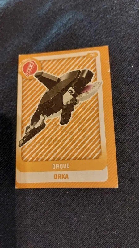 Lego / verzamelkaart / Orka, Ophalen of Verzenden, Zo goed als nieuw, Overige typen, Lego