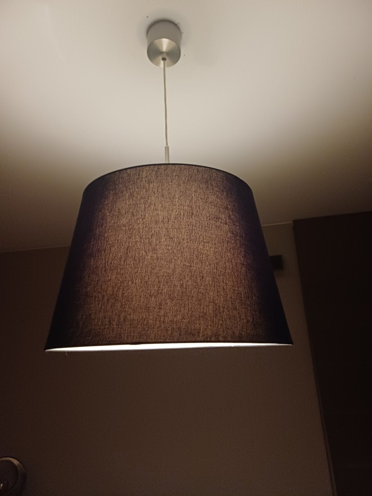 2  hanglampen zwarte kap, Ophalen, Bruin
