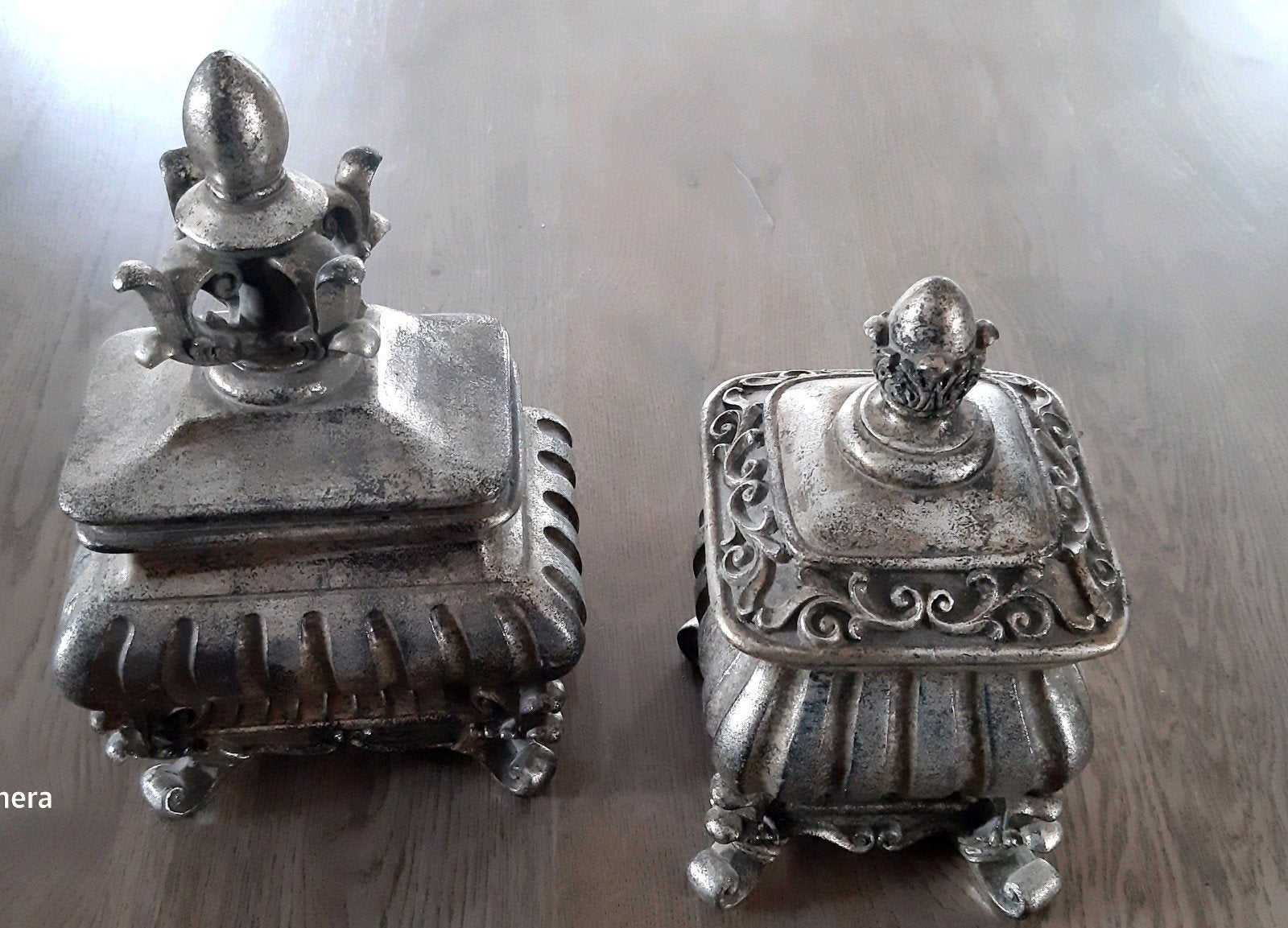 Ornements baroque, noir/vieil argent, Brocante, Composites, Comme neuf, Enlèvement ou Envoi