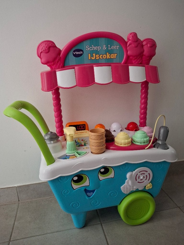 Vtech schep en leer ijscokar, Kinderen en Baby's, Speelgoed | Vtech, Ophalen, Zo goed als nieuw
