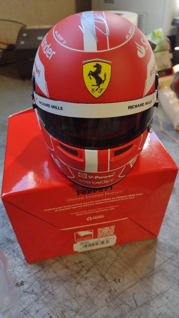 Mini Helmet Bell 1/2 Ferrari Charles Leclerc 2022, Enlèvement, Neuf, Voiture, Autres marques