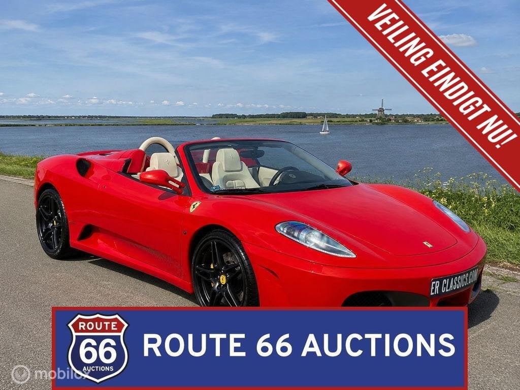 Ferrari F430 Spider F1 | 2006 | Route 66 Auctions, Gebruikt, Zwart, Bedrijf, Handgeschakeld