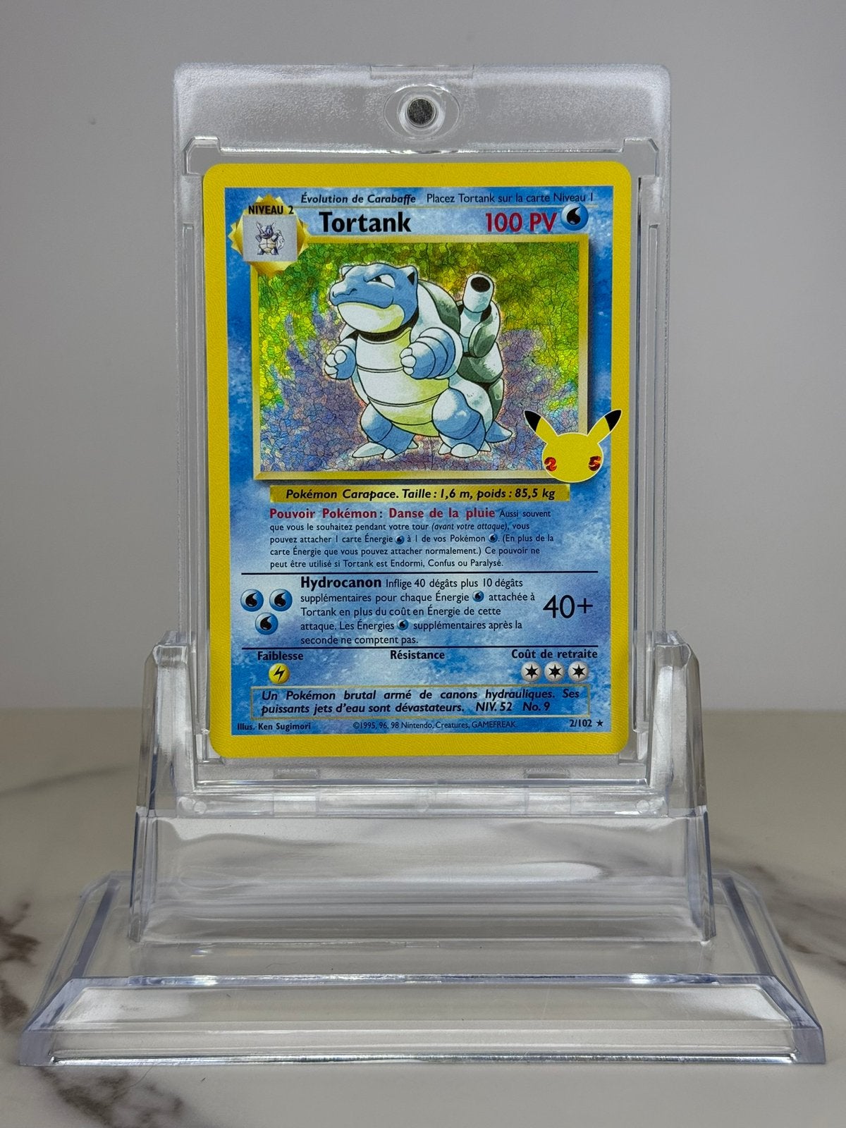 Tortank 2/102 Holo – Set de Base 2 – 25e Anniversaire – NM+, Enlèvement ou Envoi, Neuf