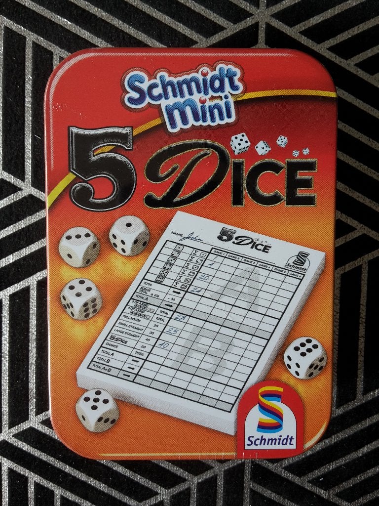 Nieuw spel 5 Dice, Schmidt, 2-8 spelers, + 1 gratis promo, Hobby en Vrije tijd, Ophalen of Verzenden, Nieuw, Schmidt, Reisspel