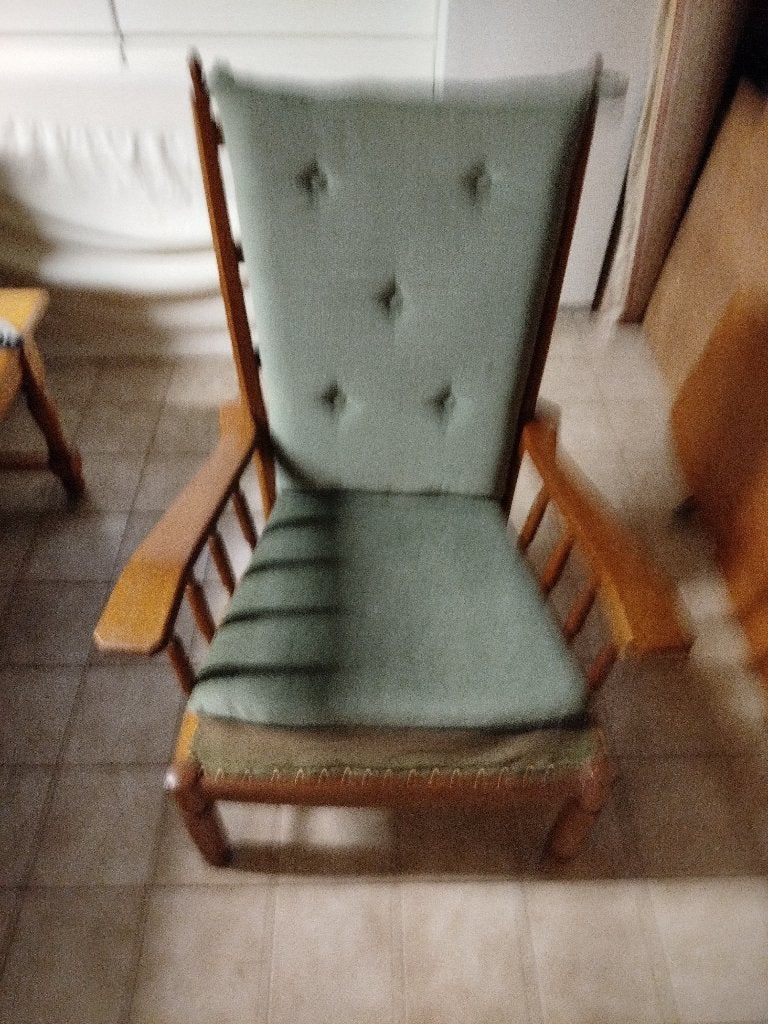 fauteuil vintage, Enlèvement, Comme neuf, Bois