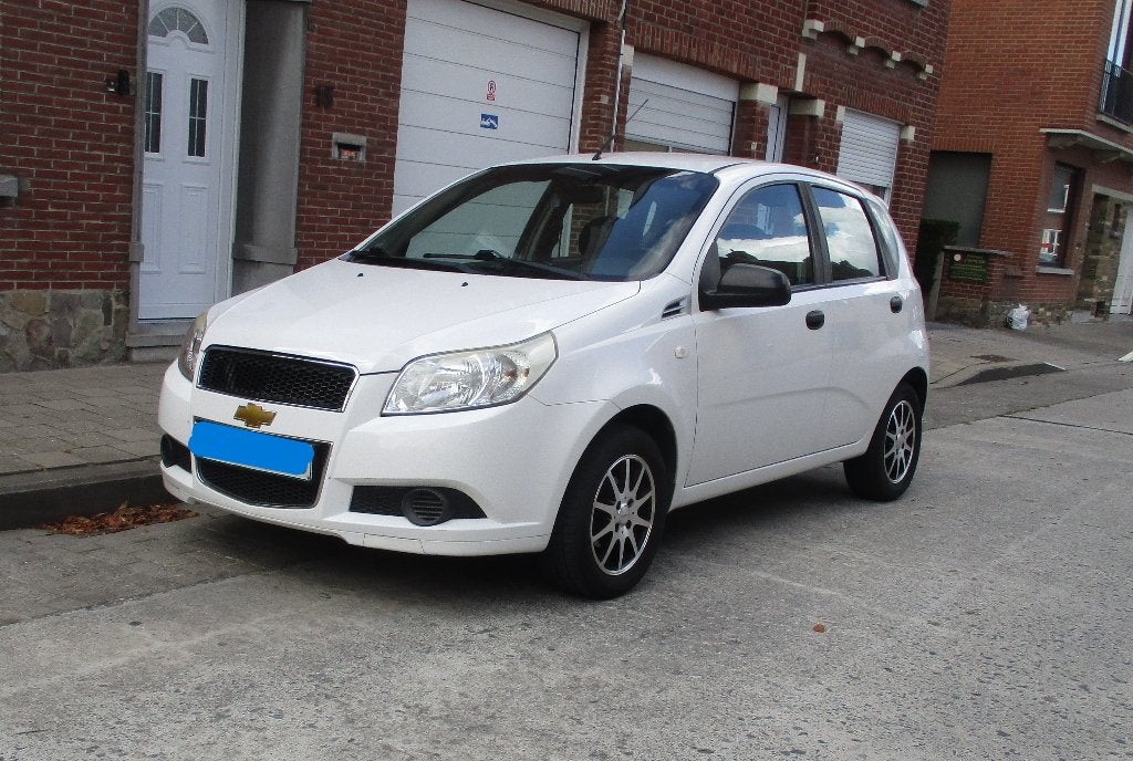 Chevrolet Aveo 1.2i Benzine/5Deurs/Leder/Gekeurd+Carpass, Auto's, Chevrolet, Wit, Leder, 5 deurs, Particulier