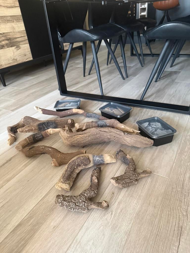 Houtblokken gashaard bellefires, Ophalen, Zo goed als nieuw, Gashaard