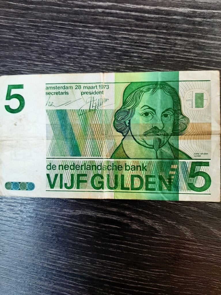 oud briefje 5 NLG, Ophalen, 5 gulden, Los biljet