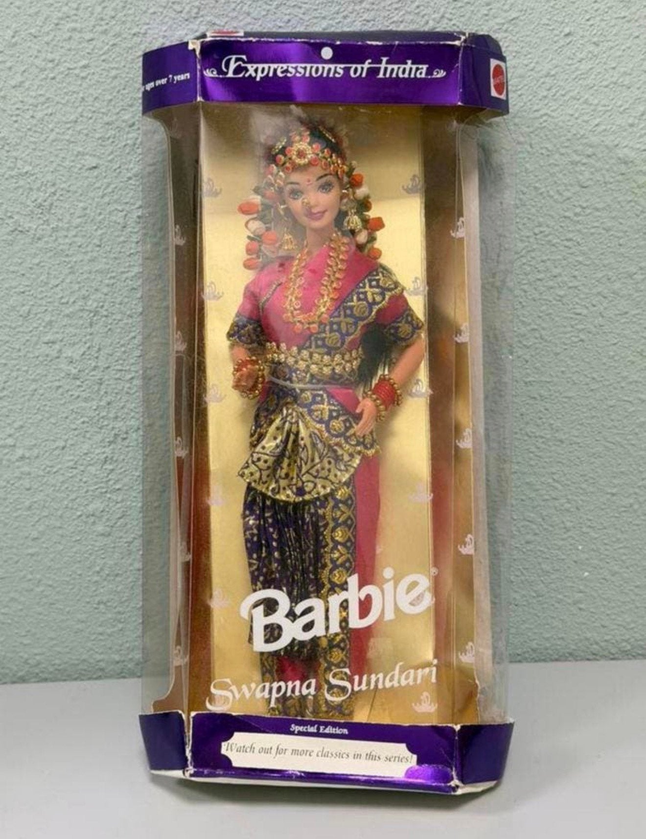 Vintage zeldzame Barbie Swapna Sundari Expressions of India, Ophalen of Verzenden, Zo goed als nieuw, Pop