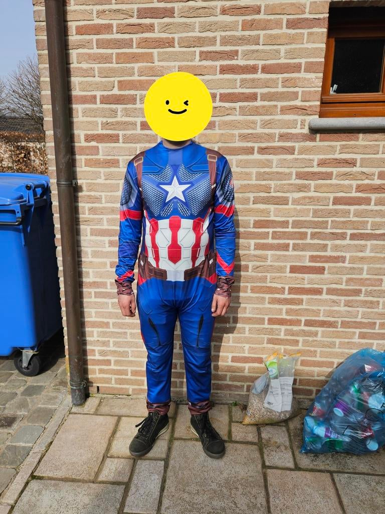 Captain America kostuum, Kleding | Heren, Carnavalskleding en Feestkleding, Ophalen of Verzenden
