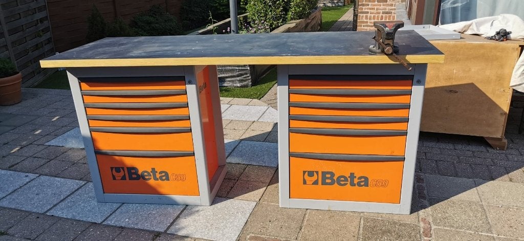 Beta C59 werkbank + originele Beta gereedschapset - 12 laden, Ophalen, Zo goed als nieuw