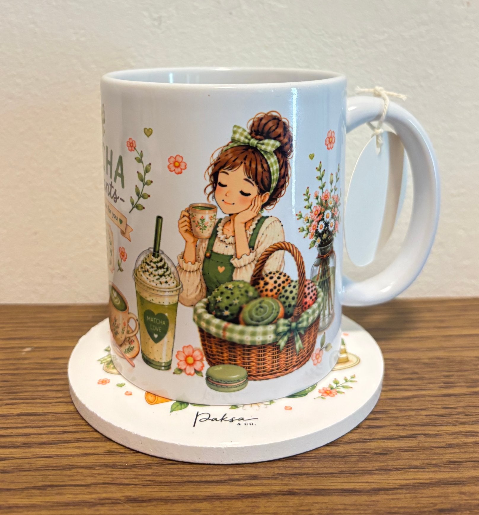 Tasse à café en céramique de 330 ml avec sous-verre, Envoi, Comme neuf