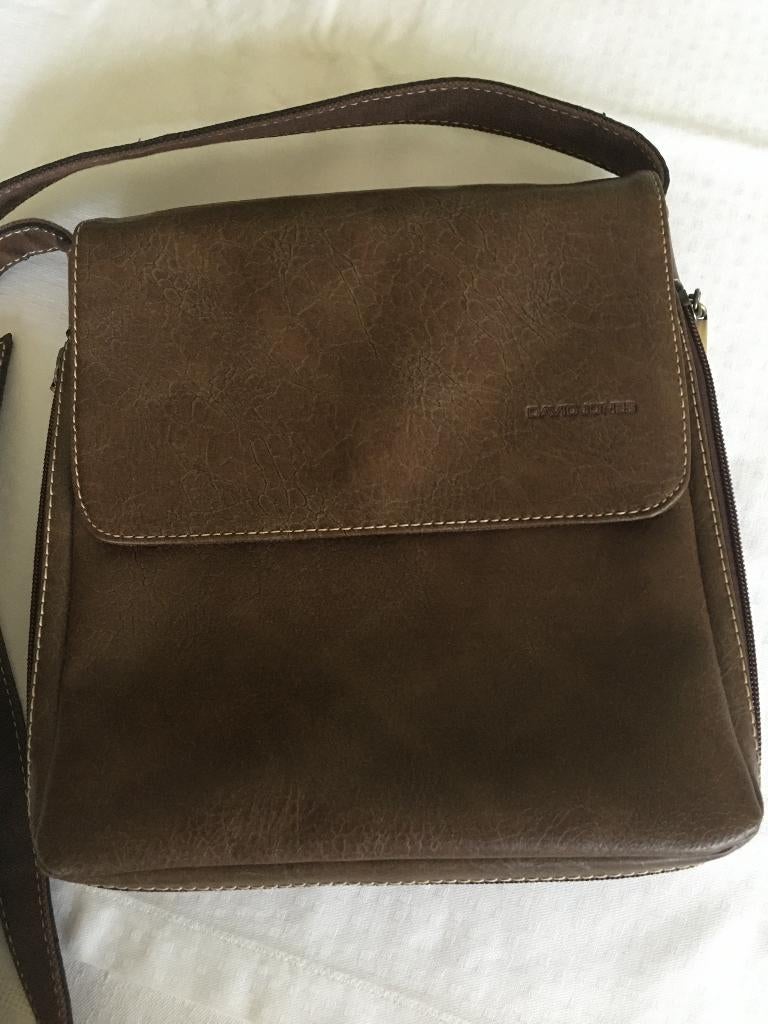 "DavidJones", bruine, kunstlederen handtas, Bijoux, Sacs & Beauté, Sacs | Sacs Femme, Sac à main, Brun, Enlèvement ou Envoi