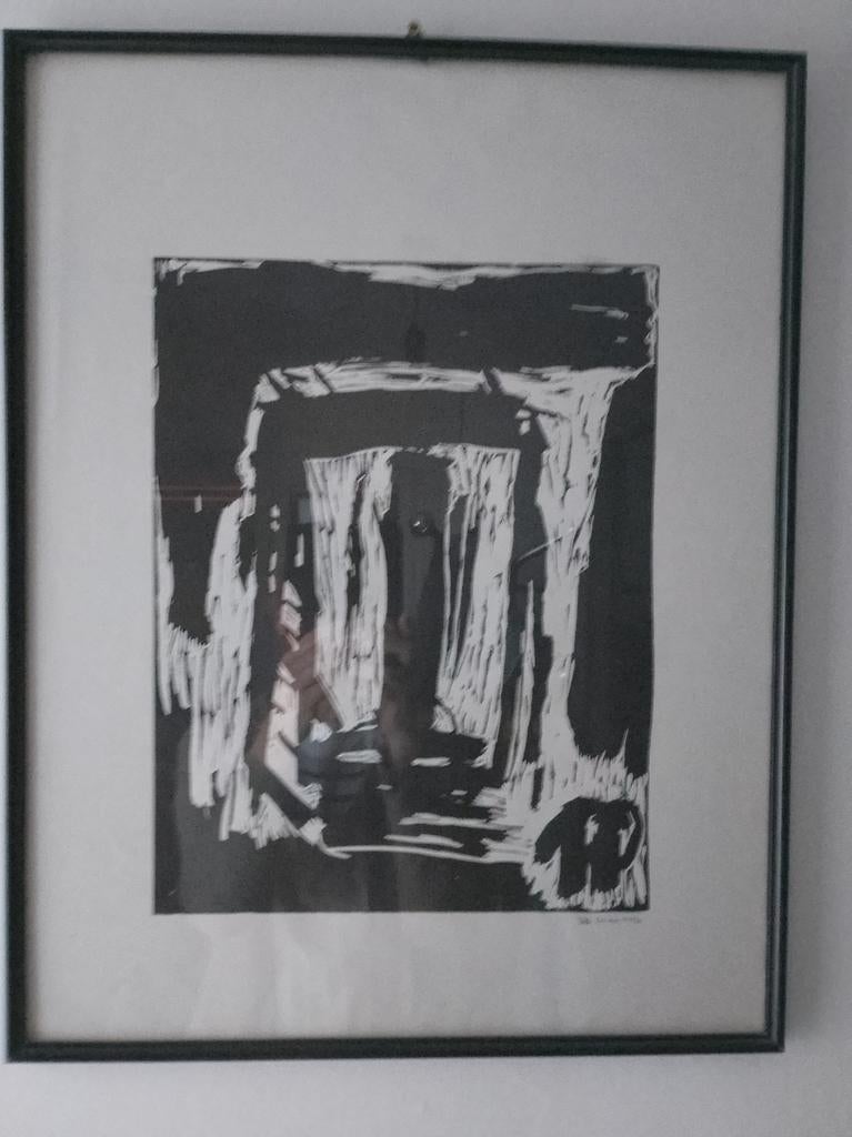 modern expressionistisch werk met initialen gesigneerd, Antiek en Kunst, Ophalen