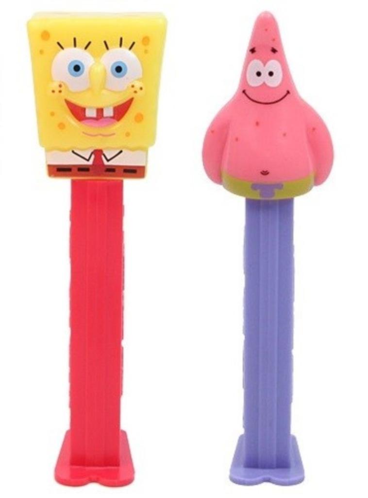 2 distributeurs PEZ Bob l'Éponge de 2014, Enlèvement ou Envoi, Comme neuf