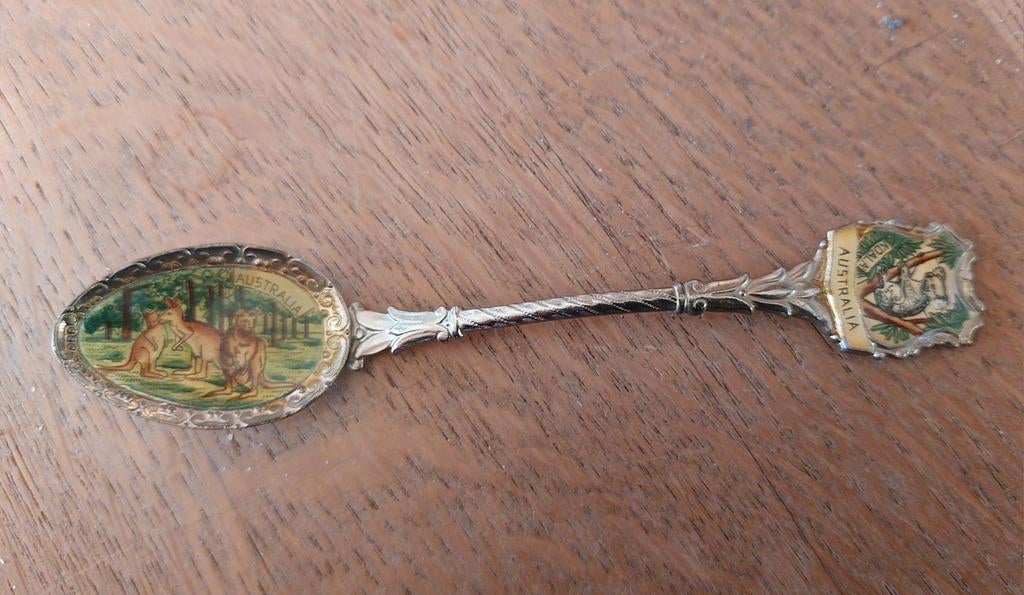 Lepeltje met dieren afbeelding, Antiek en Kunst, Ophalen of Verzenden