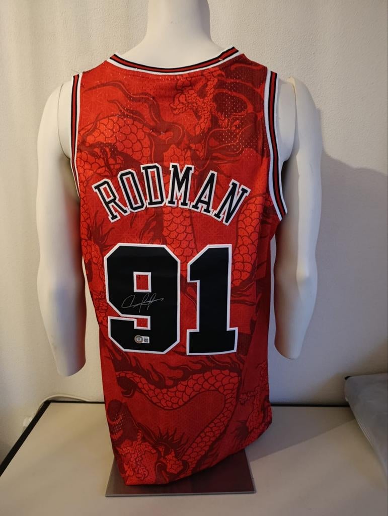 Dennis Rodman a signé les Chicago Bulls avec Beckett Coa, Enlèvement ou Envoi, Neuf, Maillot